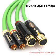 7N OCC посеребренный RCA к XLR Мужской/женский кабель HiFi аудио кабели 2024 - купить недорого