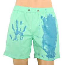 Pantalones cortos de playa para hombre, bañador de secado rápido, cambio mágico de Color, para verano 2024 - compra barato