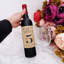 Etiquetas adhesivas personalizadas para botellas de vino, envoltorios de vino, decoración de botellas, nombre y fecha personalizados, número de mesa para decoración de boda 2024 - compra barato