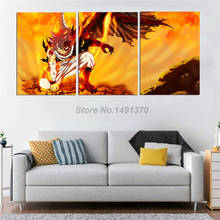 Japanese Anime Fairy Tail Poster Natsu Dragneel Paintings On Canvas Modern Art Decorative Wall Pictures Home Decor 3 Pieces/Set 2024 - buy cheap