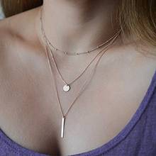 Multilayer Necklaces & Pendants For Women Gold Silver Color Long Chain Female Pendant Necklace Fashion Jewelry Collier Femme 2024 - buy cheap