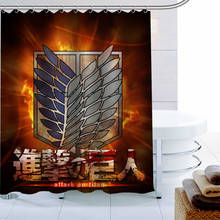 Nice Attack on Titan Anime Shower Curtain 12 Hook Polyester Fabric 3D Printing Bathroom Curtain Waterproof Bath Curtain Decor 2024 - buy cheap