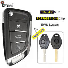 KEYECU-mando a distancia modificado para coche, llave de 315MHz/ 433MHz PCF7935 / ID44 LX8 FZV, para BMW EWS 3 5 6 7 8 series M3 M6 Z4 X5 X3 HU92 HU58 2024 - compra barato