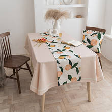 Pintura a óleo pêssego corredor de mesa moderno criativo frutas impressão mesa jantar corredores restaurante hotel decoração para casa 2024 - compre barato