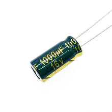 Алюминиевый электролитический конденсатор 40 шт./лот 1000uf16V с низким ESR/сопротивлением, высокая частота, Размер 8*16 16V 1000 мкФ 20% 2024 - купить недорого