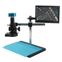 Câmera de microscópio industrial uhd 1080p, 180x 300x, zoom c, lente de montagem para solda em celular pcb 2024 - compre barato