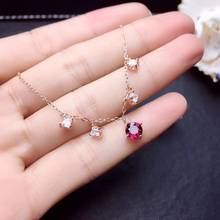 Original Natural Real garnet necklace pendant Free shipping Real origin red garnet 925 sterling silver Fine jewelry 2024 - buy cheap