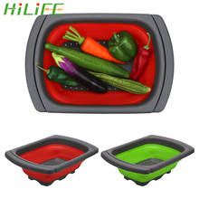 HILIFE-colador plegable para fregadero, escurridor, cuencos para lavado de frutas y verduras, cestas plegables, utensilios de cocina 2024 - compra barato