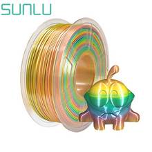 SUNLU 3D Filament Silk Rainbow 1.75mm 1kg For FDM Printer Shiny Color Silk Feeling PLA Filament Silk Texture Printing Materials 2024 - buy cheap