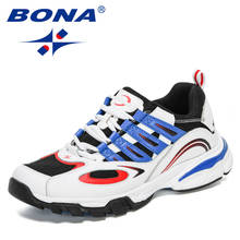 Кроссовки BONA мужские с вулканизированной подошвой, роскошные дышащие уличные дизайнерские Сникерсы для фитнеса, прогулочная обувь, 2021 2024 - купить недорого
