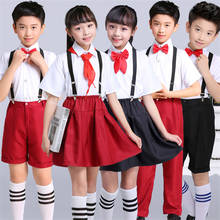 9Style Japanese Style School Uniforms Girls Skirt Dance Stage Performance Team Chorus Costumes British College Clothing 2024 - buy cheap