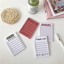 Kawaii Cherry Peach Daily Record Sticky Notes School Planner Diy Memo Pad Diary Stickers Office Supplies Notepad 2024 - buy cheap