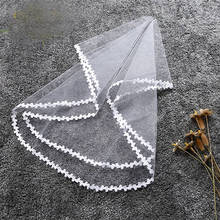 Simple Cheap Red White Bridal Veils Simple Bridal Veil Velos de Noiva One-Layer Veil Wedding Veil Short 1.5Meter No Comb 2024 - buy cheap