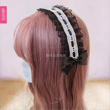 Kawaii Lolita Japanese Teens Girls Headband Hairband KC Hair Accessories Lolita Headband Sweet Lace Bowknot Cos Loli 2024 - buy cheap