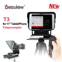 Bestview-Teleprompter T3 con Control remoto, compatible con lente gran angular para tableta de 11 pulgadas, iPad, teléfono, cámaras DSLR, grabación, nuevo 2024 - compra barato