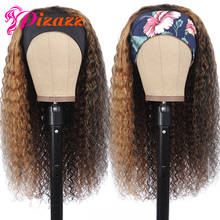 Pizazz #1b 27 Highlight Headband Wig Human Hair Wigs For Black Women Brazilian Kinky Curly Cheap Glueless Curly Human Hair Wigs 2024 - buy cheap