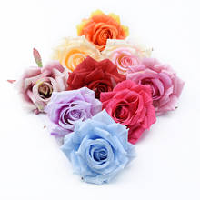 Cabeçote de rosas de seda barato, 6 peças flores falsas para scrapbooking, decorações de natal para casa, casamento, acessórios de noiva, apuramento 2024 - compre barato