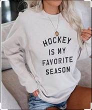 Sugarbaby New Arrival hockey is my favorite season Jumper Long Sleeve Fashion Sweatshirt grunge Tumblr Pullover Hipster Tops 2024 - buy cheap