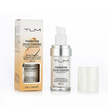 TLM 30ml warm skin tone liquid foundation brighten skin color SPF 15 portable concealer long lasting color fade concealer 2024 - buy cheap