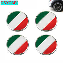 DSYCAR 4Pcs/Set 56mm Italy Flag Alloy Car Wheel Center Hub Caps Sticker Emblem for Ferrari Maserati Alfa Romeo FIAT Lamborghini 2024 - buy cheap