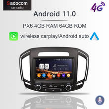 Reproductor de DVD para coche, autorradio con Bluetooth, GPS, 720P, 8 pulgadas, DSP, PX6, Android 11,0, 4G + 64GB, 8 núcleos, para Buick Regal, Opel, insignia 2014, 2015, 2016 2024 - compra barato