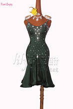 Gilrs latin dance clothing dress tassel stones sleeveless latin dance dress for women latin dance clothes lady dress XXS-6XL 2024 - buy cheap
