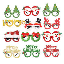 Decoraciones de gafas de Navidad para adultos y niños, juguetes de astas de Navidad, Santa Claus, muñeco de nieve, gafas, decoración de fiesta DIY, 1 pieza G 2024 - compra barato