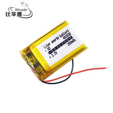 3,7 V литиевая батарея 200mah 402030 042030 GPS Li-Po перезаряжаемая батарея для MP3 MP4 MP5 2024 - купить недорого