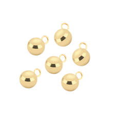 Contas de esferas espaçadoras de aço inoxidável 304, 20 peças com alça para fazer jóias, pulseira de tom de ouro, colar, acessórios de gota 2024 - compre barato