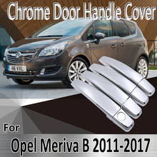 for Opel Vauxhall Meriva B Activan Crossvan 2011~2017 Styling Stickers Decoration Chrome Door Handle Cover Refit Car Accessories 2024 - buy cheap