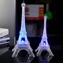 Romantic France Mini Eiffels Tower LED Color Changing Night Light Home Bedroom Party Lamp Decor Home Decor Christmas Gifts 2024 - buy cheap