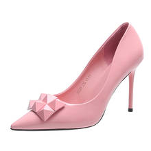 Женские туфли-лодочки на шпильке, туфли-лодочки на высоком тонком каблуке, розовые, черные, 2020 2024 - купить недорого