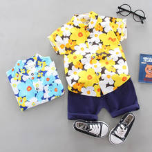 Children Summer Cotton Baby Boys Girls Clothes Sport Shirt Printe Flowers Shorts 2Pcs/sets Infant Leisure Kids Toddler Tracksuit 2024 - buy cheap