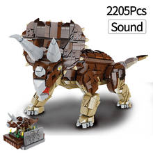 Jurassic Triceratops Dinosaur Model Bricks Dragon Building Blocks Toys for Children Boy Kids Gifts 2205Pcs 2024 - buy cheap