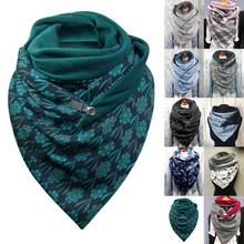 165cm Winter Scarf Women Flower Leaf Print Button Scarfs for Ladies Soft Neck Wrap Scarves Shawl Women Warm Scarf Shawl Wrap 2024 - buy cheap