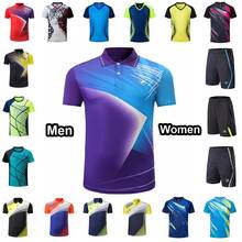 Camisa de tênis t das meninas dos meninos camisa de tênis sportwear juventude badminton kits shorts uniforme de treinamento de tênis de mesa 2024 - compre barato