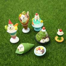Figuritas en miniatura de oso de resina de dibujos animados Kawaii, adornos de hadas para jardín, accesorios de decoración de escritorio para el hogar, 1 ud. 2024 - compra barato