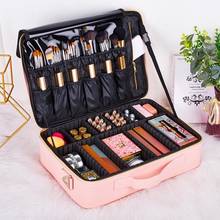 Women Professional Suitcase Makeup Box Make Up Cosmetic Bag Organizer Storage Case Zipper Big Large Toiletry Wash Beauty Pouch 2024 - buy cheap