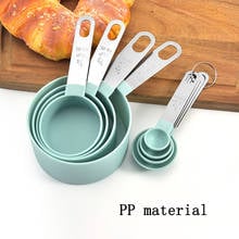 Ferramentas de medição multi propósitos colher/copo pp, 4 unidades, acessórios para culinária, utensílios de cozinha 2024 - compre barato