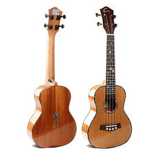 Ukulele de cor mogno, mini guitarra, 4 cordas, alta qualidade, rosa, instrumento musical, uk2402 2024 - compre barato
