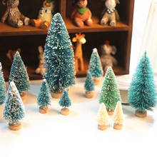 5 pçs presente de natal mini ornamentos árvore de natal falso pinheiro diy decoração de natal para casa navidad vila casas decoração de mesa 2024 - compre barato
