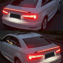FOR Audi A3 S3 RS3 Sedan LED Brake Lights Spoiler Accessory 2014-19 ABS Car Trunk Black Spoiler Wing Tail A3 8V GT Style 2024 - buy cheap