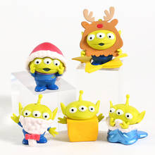 Toy story aliens mini bonecos de pvc, bonecos colecionáveis de pvc para festa de inverno 2024 - compre barato
