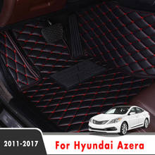 Capa para assoalho de carro, para hyundai azera 2017 2016 2015 2014 2013 2012, acessórios, tapetes automotivos, customizado 2024 - compre barato