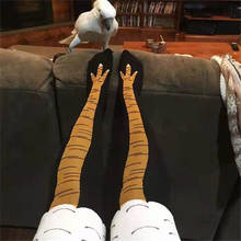 Funny 3D Chicken Claw Women Over the Knee Stockings High Creative Cartoon Animals Print Chicken Claw Stockings Women 2024 - buy cheap