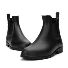 Fashion Short Tube Rain Boots Four Seasons Ladies Martin Boots PVC Shoes Black Boots Ankle Boots for Women 2024 - buy cheap