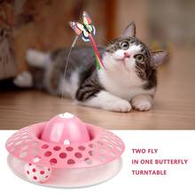 Cat Toys For Indoor Cats Interactive Kitten Toys Roller Tracks Spring Pet Toy With Exercise Balls Teaser Butterfly 2024 - buy cheap