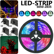 Лента светодиодная Водонепроницаемая RGB 5050 SMD 2835, гибкая неоновая Диодная лампа для украшения комнаты, 5 м, 10 м, 15 м, 20 м, 12 В постоянного тока, Wi-Fi 2024 - купить недорого