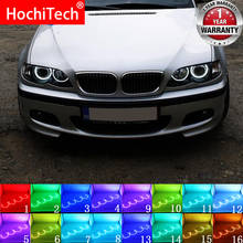 Для BMW 1998-2003 E46 с проекторами аксессуары для фар многоцветный RGB светодиодный ангельские глазки Halo Кольцо глаз DRL RF пульт дистанционного управления 2024 - купить недорого