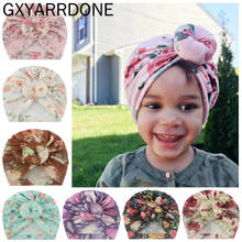 2020 New Children's Knotted Floral Print Pullover Hat Indian Hat India Style Kids Newborn Round Donut Cap For Baby Girls Boys 2024 - buy cheap